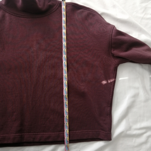 Everlane Cowl Neck Boxy Sweatshirt Burgundy Small - Picture 15 of 16